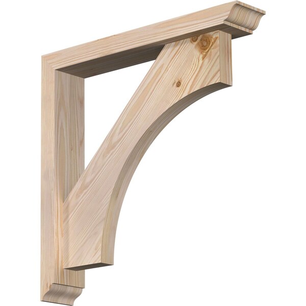 Ekena Millwork Westlake Traditional Smooth Bracket w/ Offset Brace, Douglas Fir, 3 1/2"W x 20"D x 20"H BKT0402X20X20WTL01SDF - main